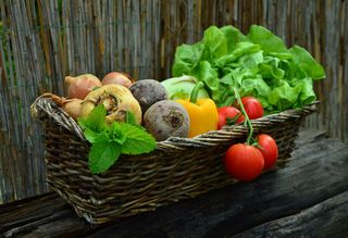 Vegetables on a Basket
