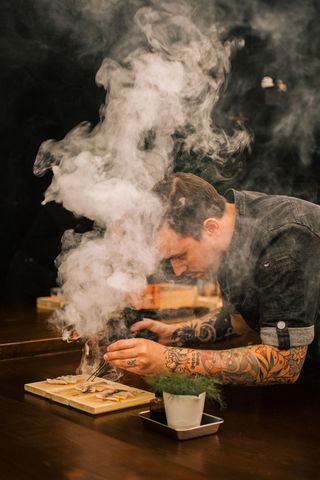 constructing smoked sushi