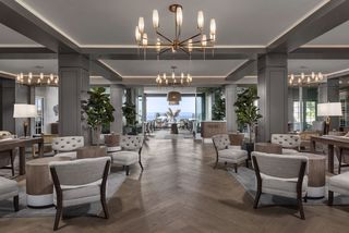 L'Auberge hotel lobby with view of ocean