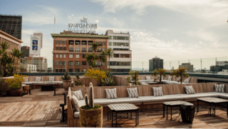 The Aster outdoor bar and lounge.