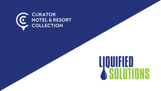 Curator Hotel & Resort Collection x Liquified Solutions logos