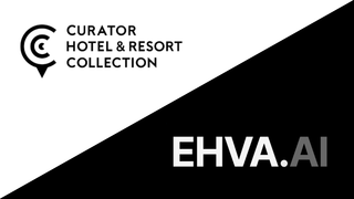 Curator Hotel & Resort Collection logo with EHVA.AI logo.