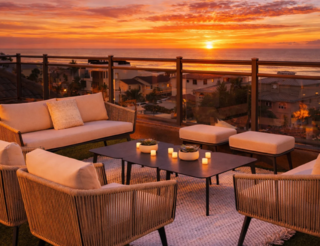 Rooftop at sunset